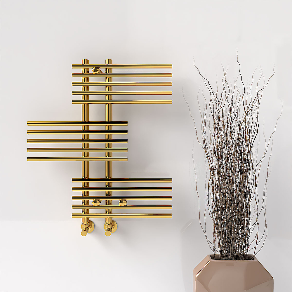 Fiji Decorative Towel Rail 650x740 Gold - 1