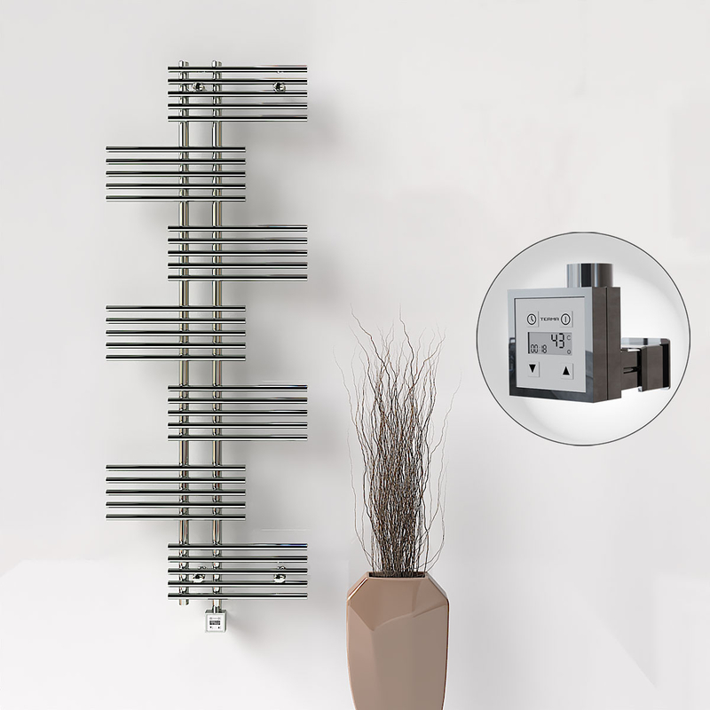 FIJI Electric Towel Warmer 650x1762 Chrome (KTX3 Thermostat) 600W 