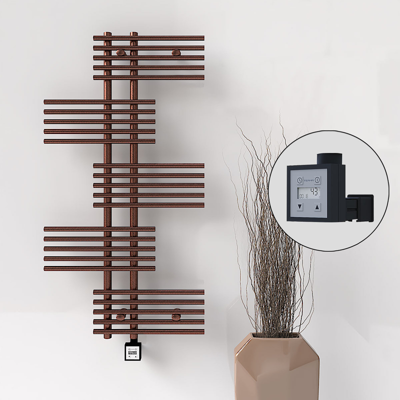 FIJI Electric Towel Warmer 650x1250 Antique Copper (KTX3 Thermostat) 300W