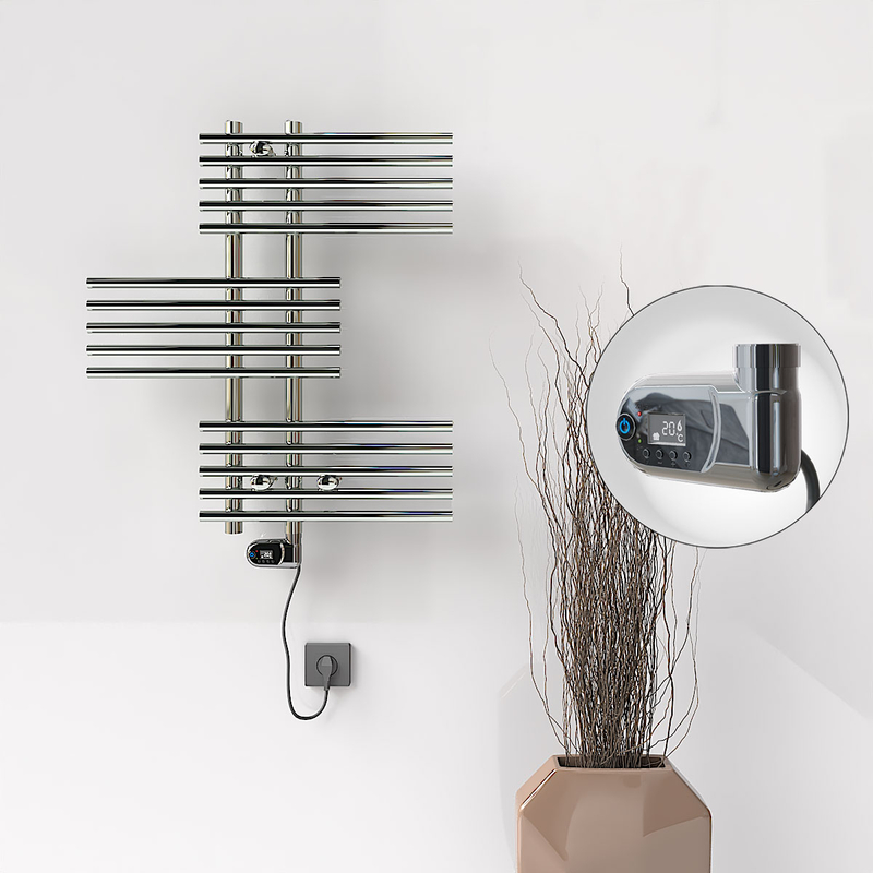 Fiji Sèche Serviettes Electrique 200 Watt 650x740 Chrome (Thermostat Thesis)