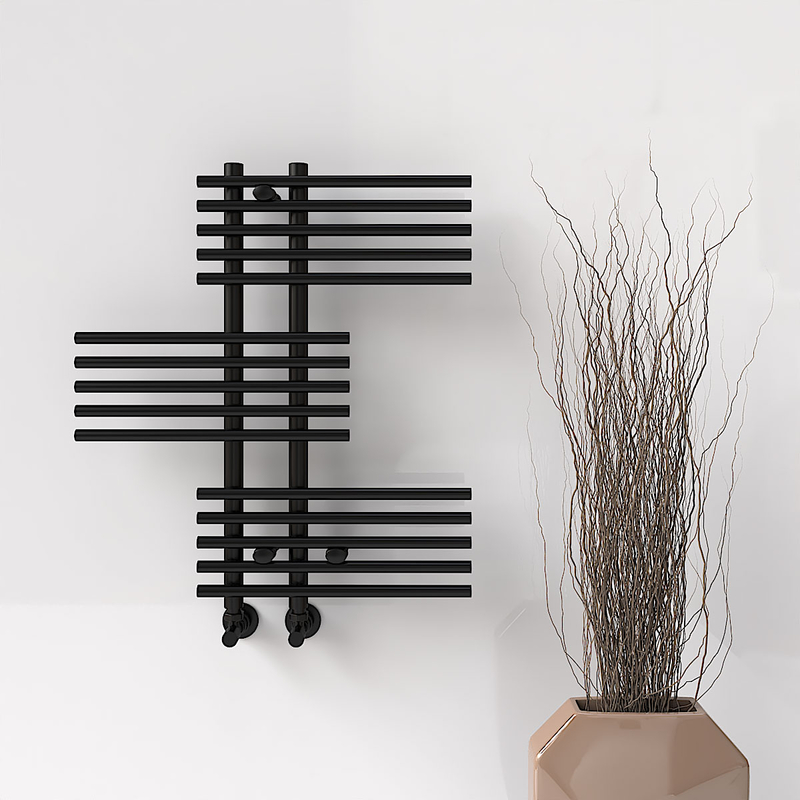 Fiji Sèche Serviettes Décoratif 650x740 Noir mat 