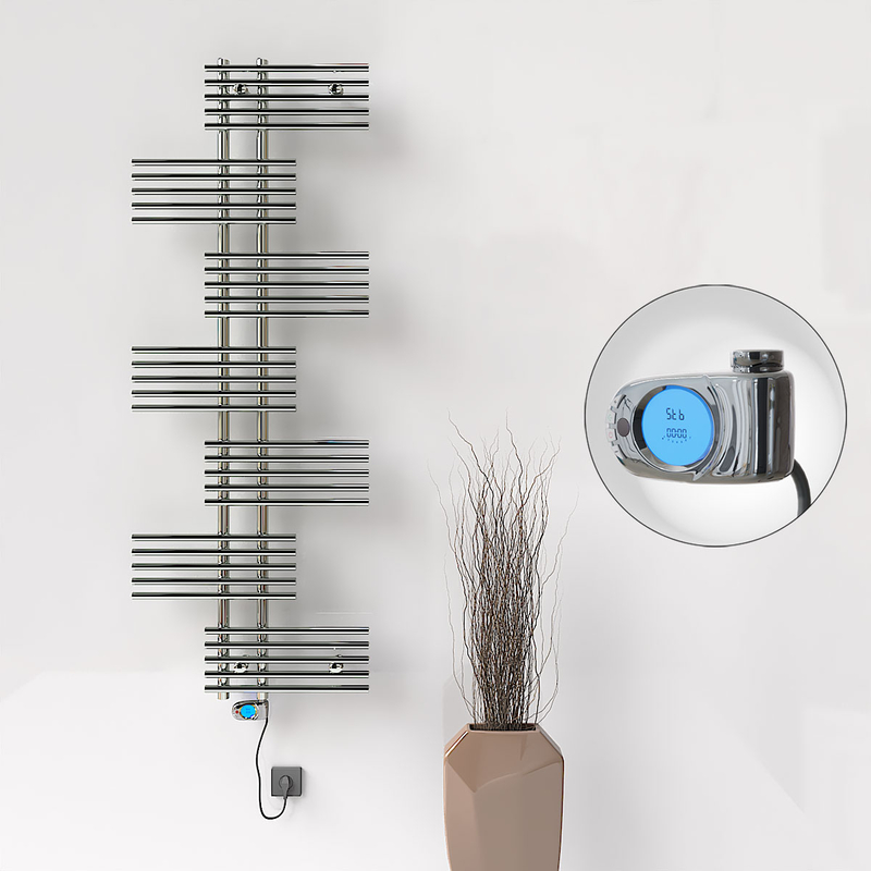 Fiji Sèche Serviettes Electrique 600 Watt 650x1762 Chrome (Thermostat Musa) 