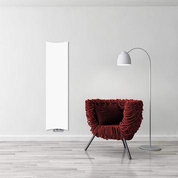 Gozo Slim Design Towel Rail 306x1190 White