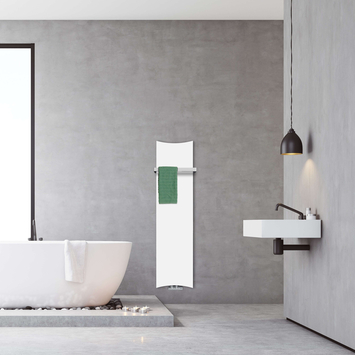 Gozo Slim Design Towel Rail 306x1490 White