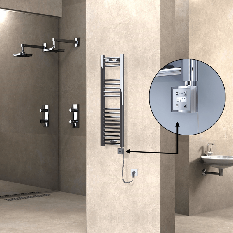 Haiti Sèche Serviettes Electrique 300x1000 Chrome Ktx3 200 Watt Câble en spirale
