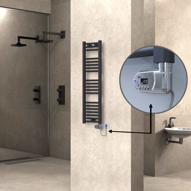 Haiti Sèche Serviettes Electrique 300x1100 Anthracite (Thermostat Thesis) 300 Watt