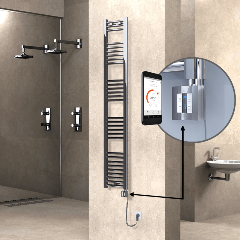 Haiti Sèche Serviettes Electrique 300x1800 Chrome Ktx4 300 Watt Câble en spirale