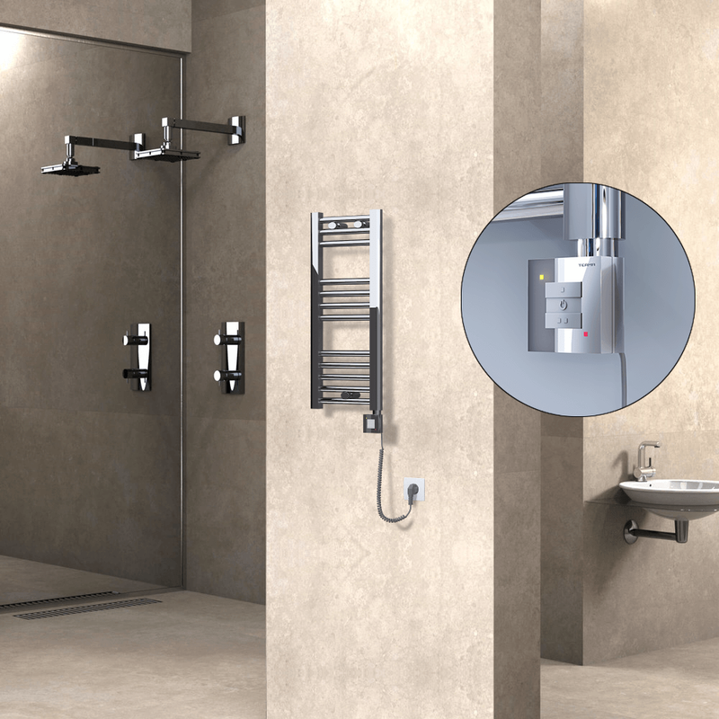 Haiti Sèche Serviettes Electrique 300x700 Chrome Ktx1 200 Watt Câble en spirale