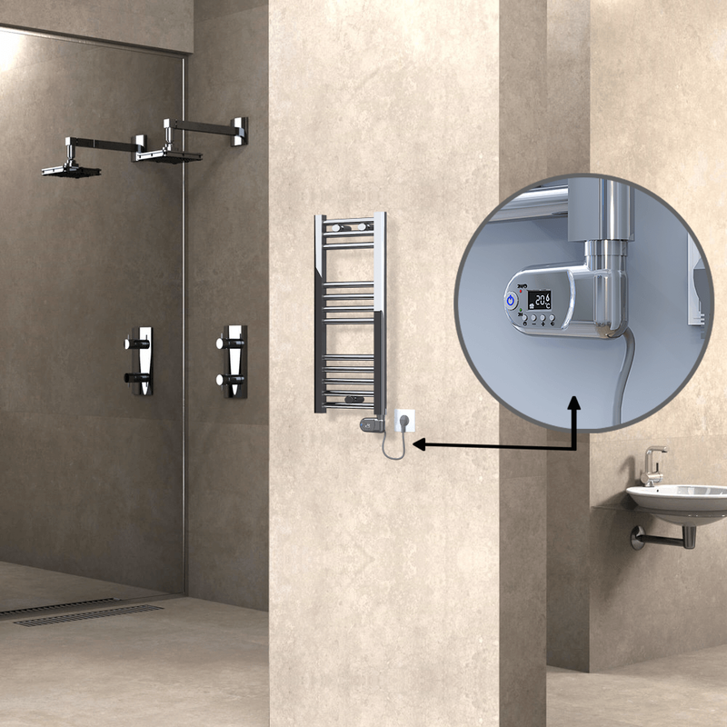 Haiti Electric Towel Warmer 300x700 Flat Chrome (Thesis Thermostat) 200 Watt