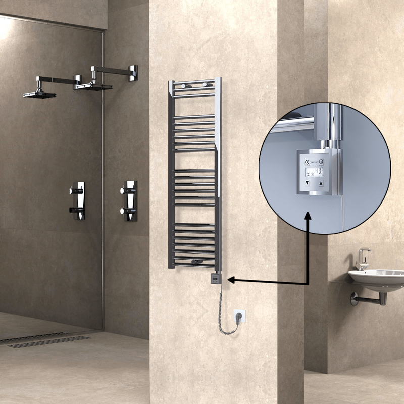 Haiti Sèche Serviettes Electrique 400x1200 Chrome Ktx3 300 Watt Câble en spirale