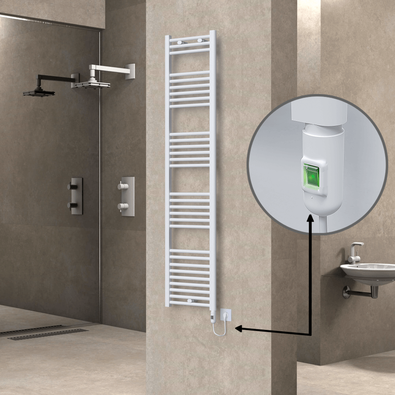 Haiti Elektrikli Havlupan 400x1800 Beyaz (On/Off Düğmeli) 600W 