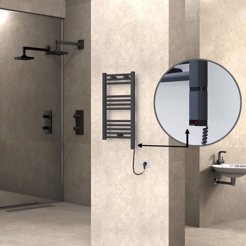 Haiti Elektrikli Havlupan 400x700 Antrasit (OneD On/Off ) Sağ 300W 