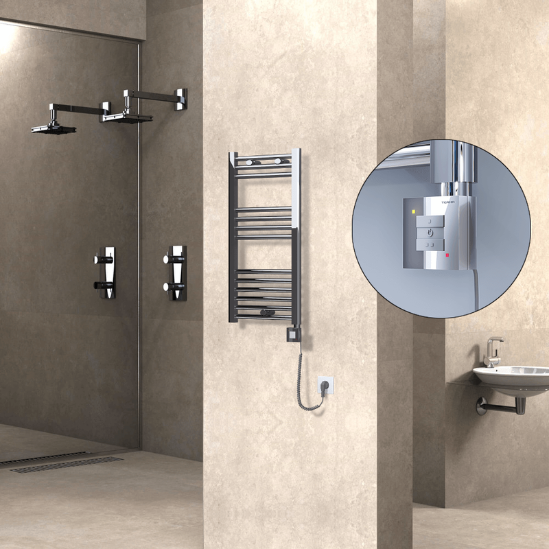 Haiti Sèche Serviettes Electrique 400x800 Chrome Ktx1 200 Watt Câble en spirale
