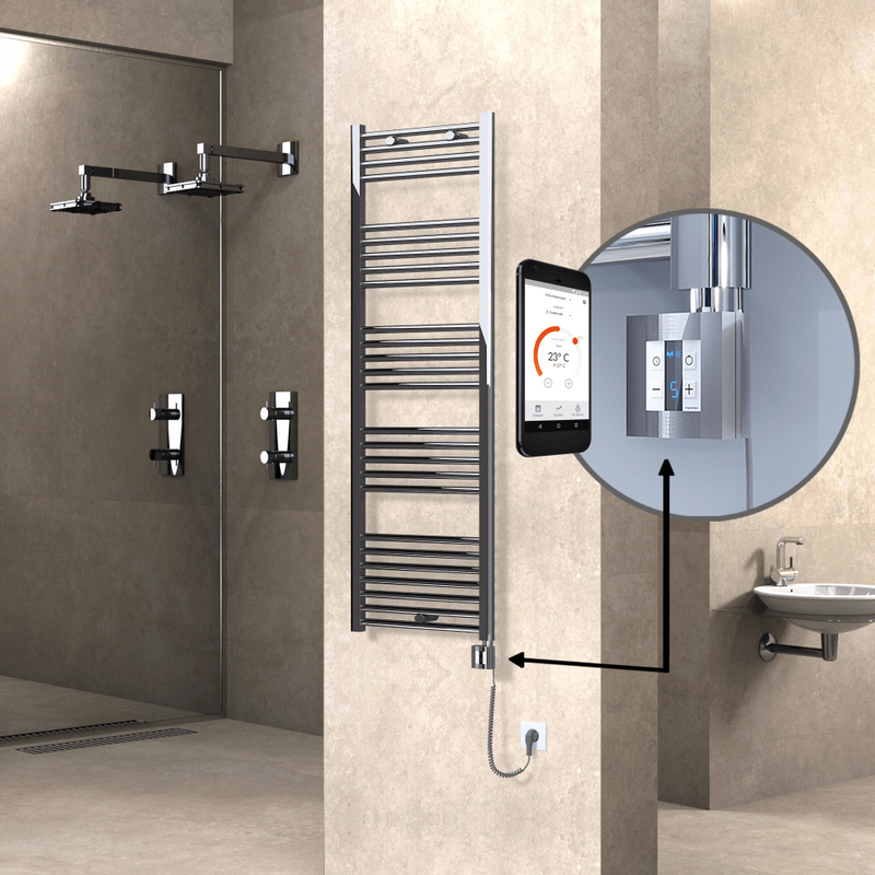 Haiti Sèche Serviettes Electrique 500x1500 Chrome Ktx4 600 Watt Câble en spirale