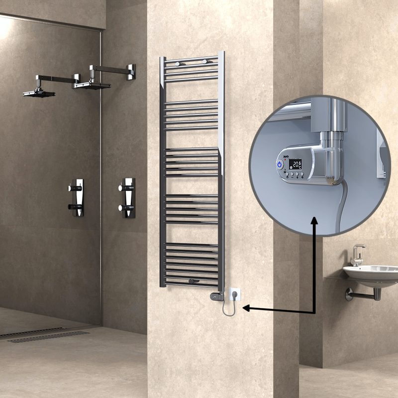 Haiti Electric Towel Warmer 500x1500 Flat Chrome (Thesis Thermostat) 600 Watt