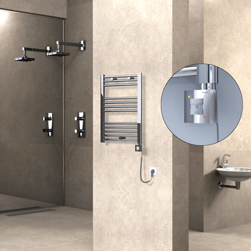 Haiti Sèche Serviettes Electrique 500x700 Chrome Ktx1 200 Watt Câble en spirale