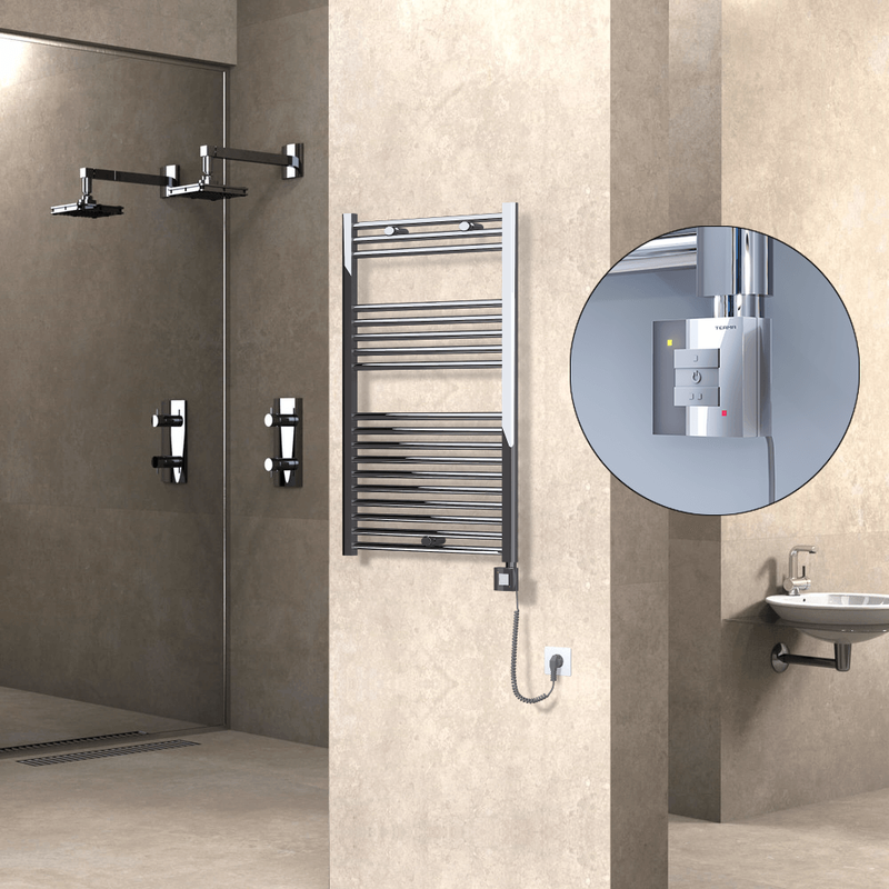 Haiti Sèche Serviettes Electrique 600x1000 Chrome Ktx1 300 Watt Câble en spirale