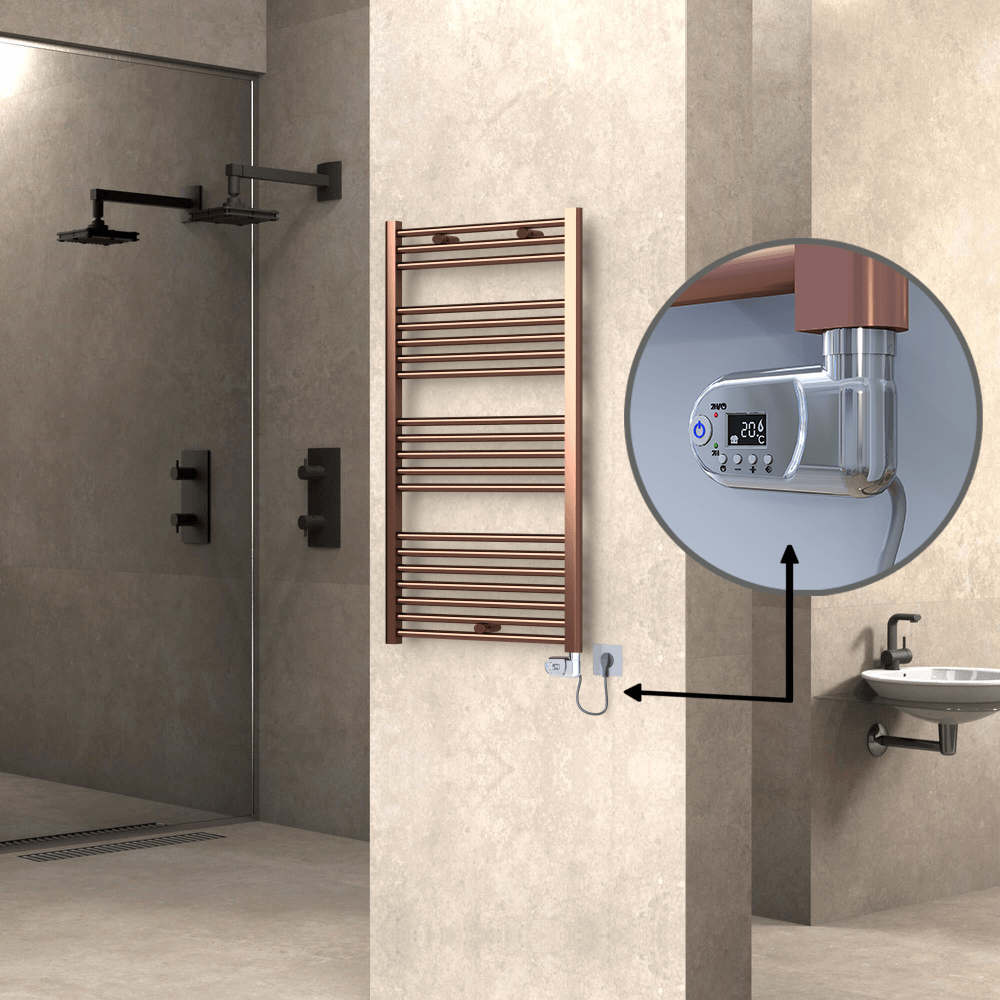 Haiti Elektrikli Havlupan 600x1100 Bakır Eskitme (Thesis Termostat) 300W - 1