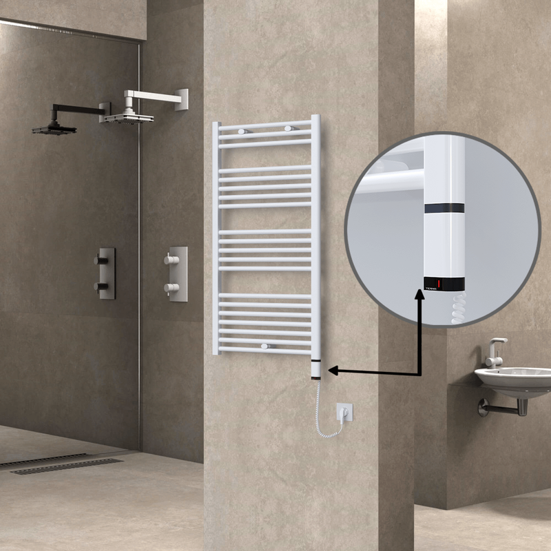 Haiti Elektrikli Havlupan 600x1100 Beyaz (OneD On/Off ) Sağ 600W 