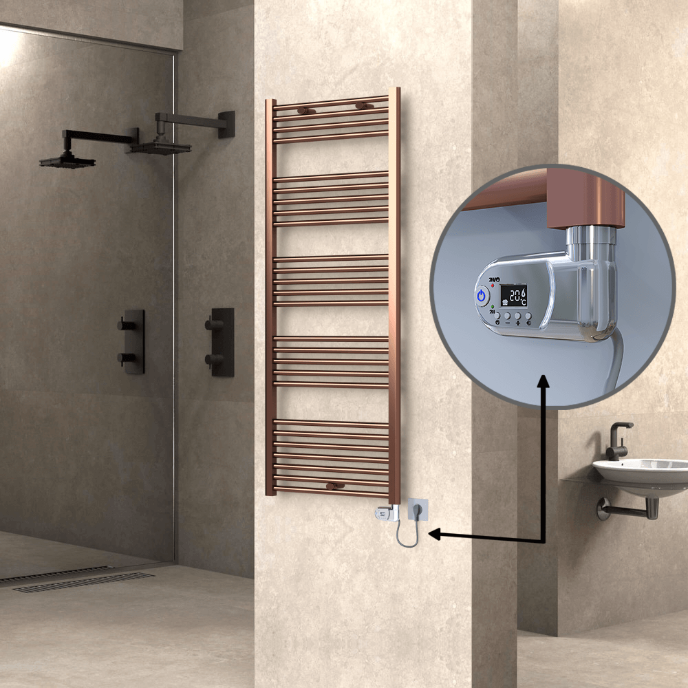 Haiti Elektrikli Havlupan 600x1500 Bakır Eskitme (Thesis Termostat) 600W - 1
