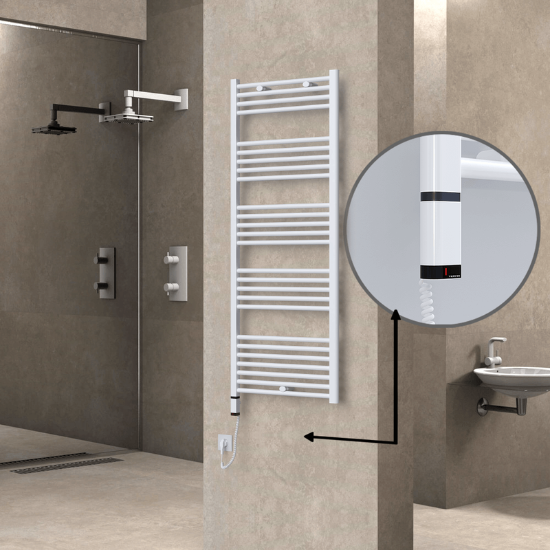 Haiti Elektrikli Havlupan 600x1500 Beyaz (OneD On/Off ) Sol 600W 