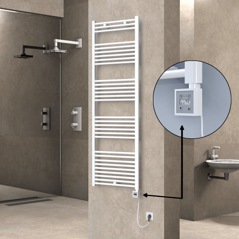Haiti Sèche Serviettes Electrique 600x1800 Blanc Ktx3 1000 Watt Câble en spirale