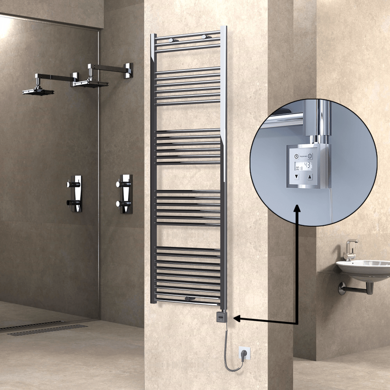 Haiti Sèche Serviettes Electrique 600x1800 Chrome Ktx3 600 Watt Câble en spirale