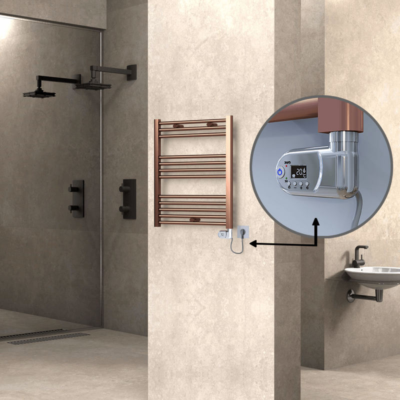 Haiti Elektrikli Havlupan 600x700 Bakır Eskitme (Thesis Termostat) 200W