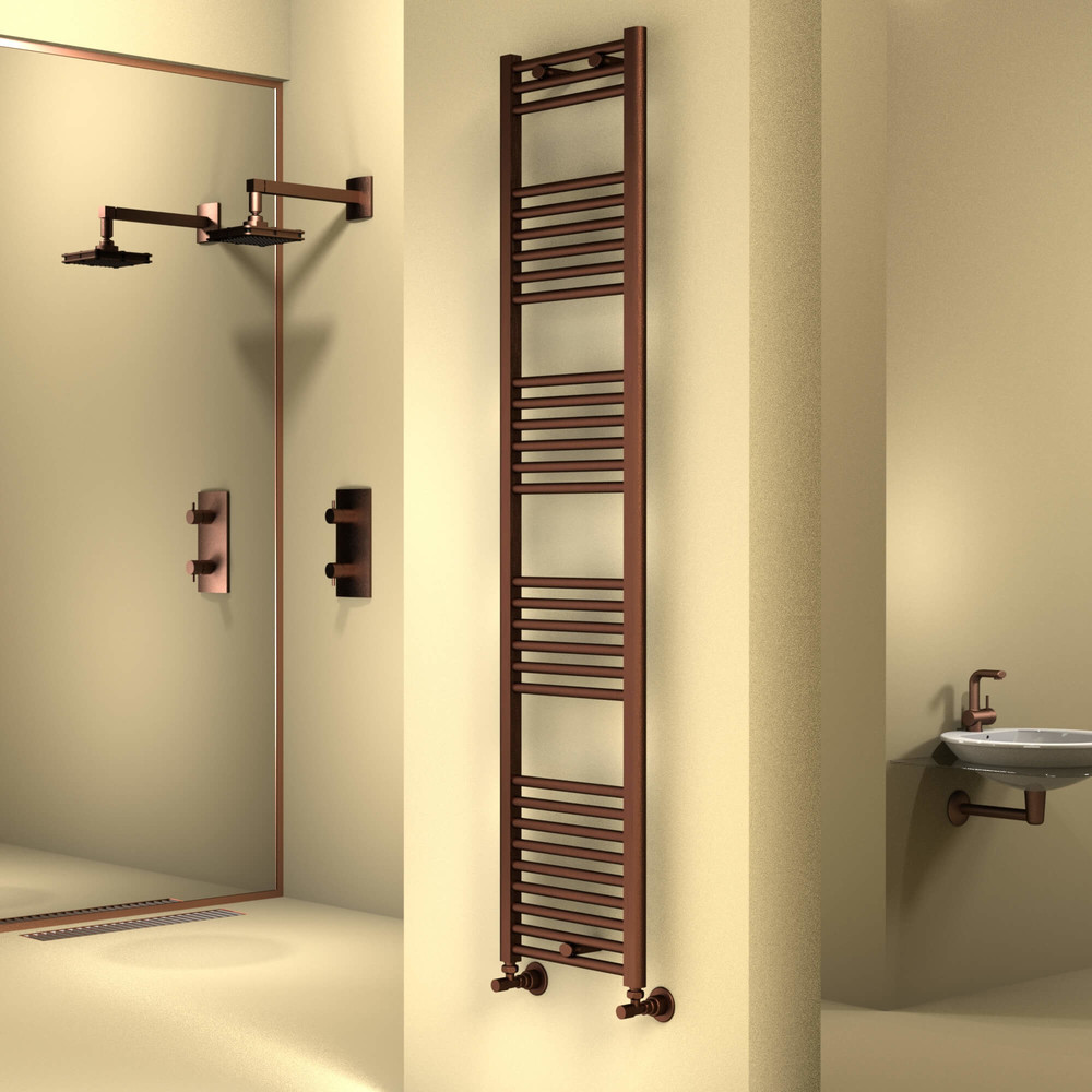 Haiti Towel Warmer 400x1800 Copper Antique - 1