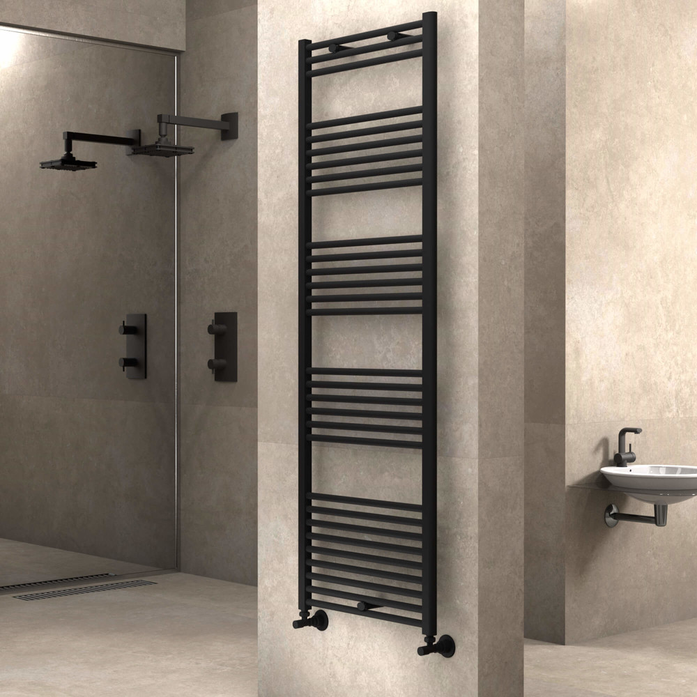 Haiti Towel Warmer 600x1800 Matte Black - 1