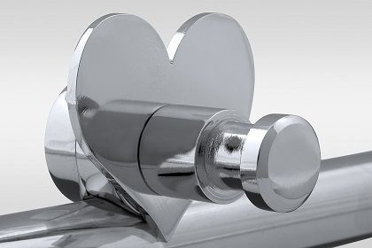 Havlupan Havlu ve Bornoz Askısı H02 Metal Kalpli Krom - 1