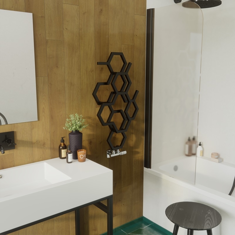 HEX Design Towel Warmer 486x821 Black