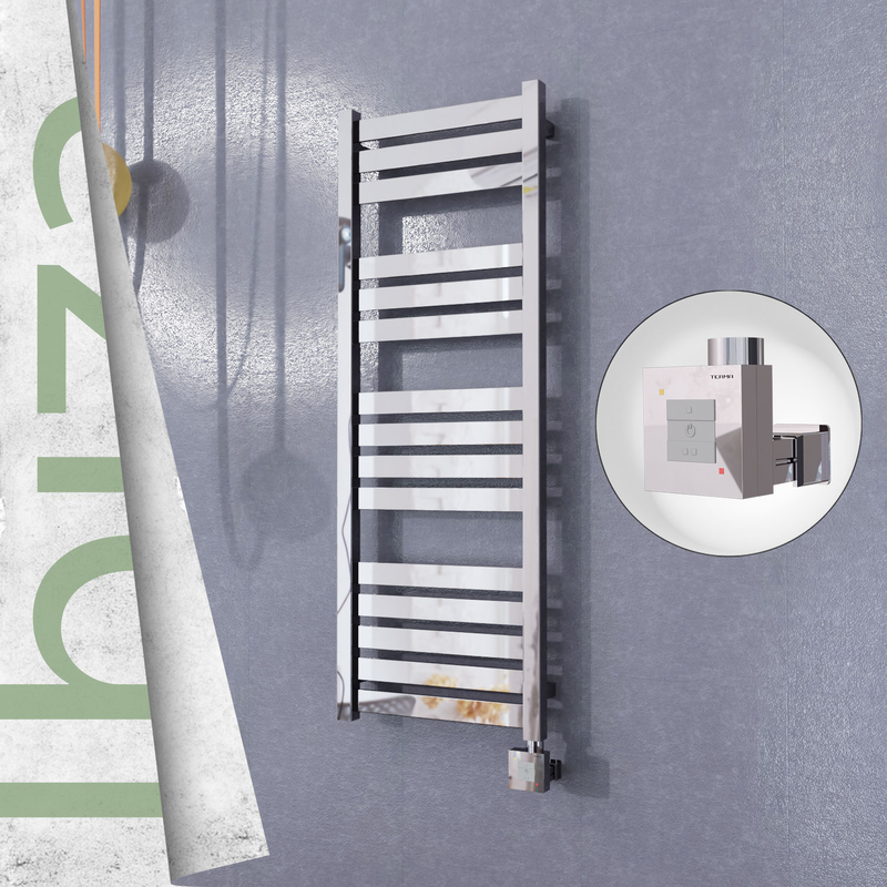 Ibiza Electric Stainless Steel Towel Rail 400x1165 Mirror Polished (KTX1 Thermostat) 300W