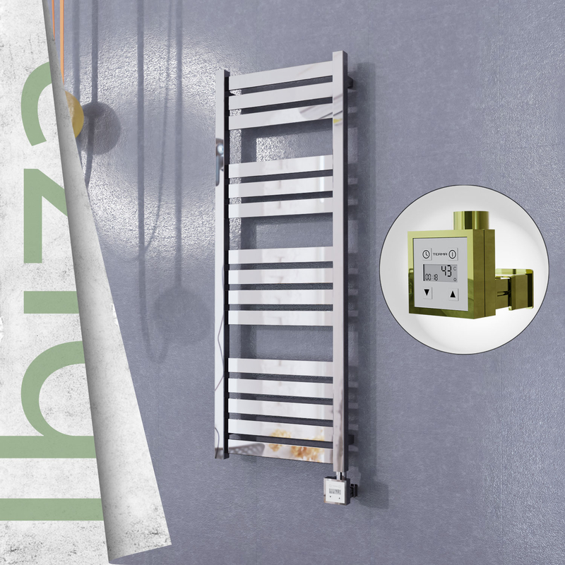 Ibiza Electric Stainless Steel Towel Rail 400x1165 Mirror Polished (KTX3 Thermostat) 300W