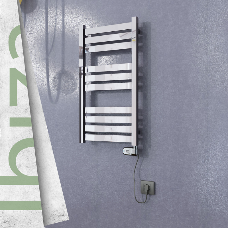 Ibiza Electric Stainless Steel Towel Rail 400x780 Mirror Polished (Thesis Thermostat) 200W 