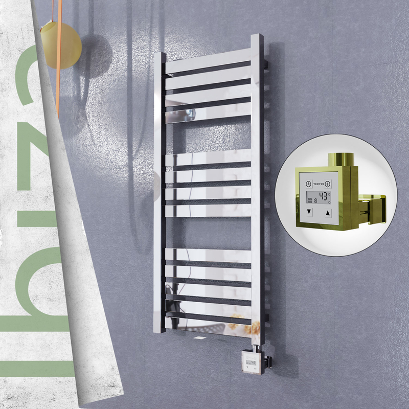 Ibiza Electric Stainless Steel Towel Rail 400x960 Mirror Polished (KTX3 Thermostat) 300W