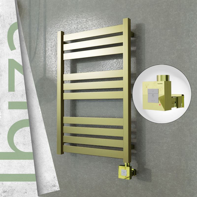 Ibiza Electric Stainless Steel Towel Rail 500x780 Satin Gold (KTX1 Thermostat) 300W