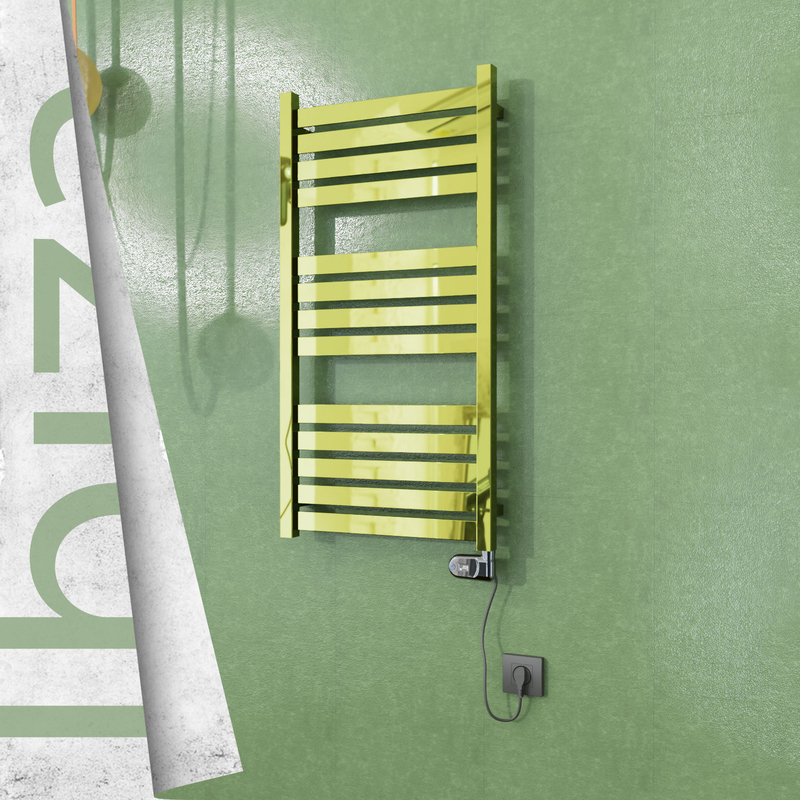 Ibiza Electric Stainless Steel Towel Rail 500x960 Gold (Thesis Thermostat) 300W 
