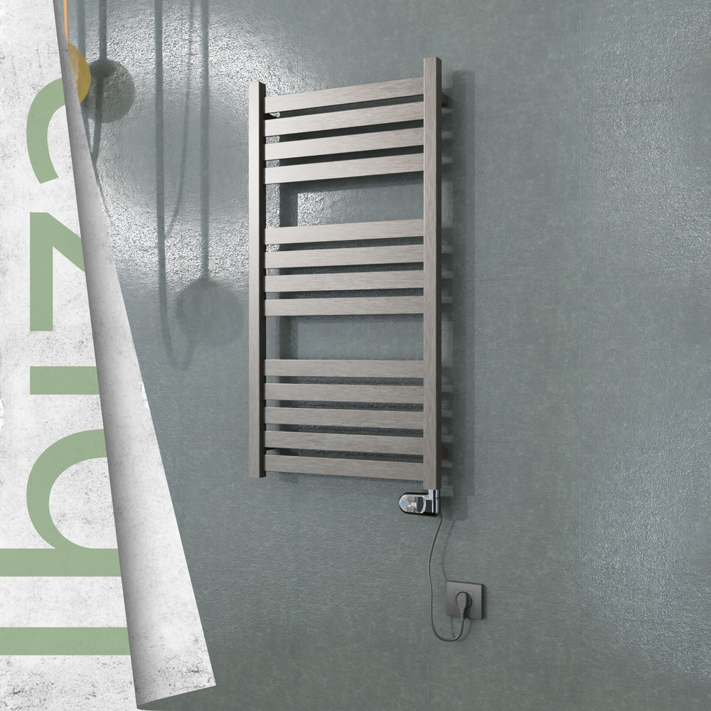 Ibiza Electric Stainless Steel Towel Rail 500x960 Satin Gold (Thesis Thermostat) 300W - 1