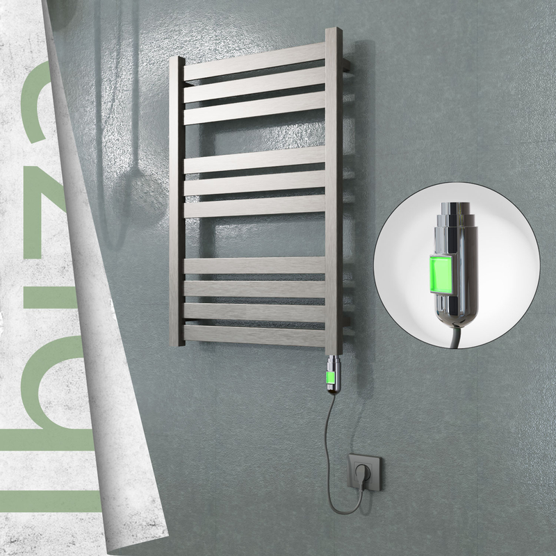 Ibiza Stainless Steel Towel Rail 500x780 Satin Polished (On/Off Switch) 300W 