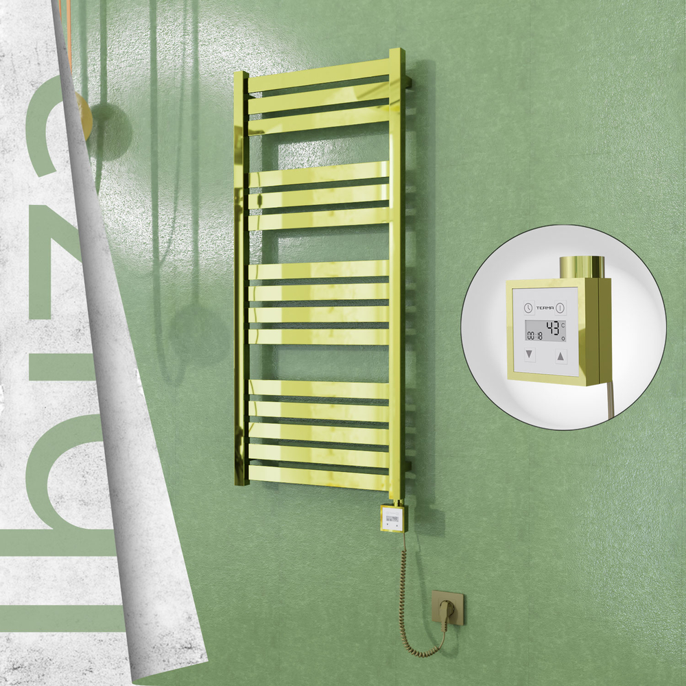 Ibiza Elektrikli Havlupan 500x1165 Altın (KTX3 Termostat) 300W Spiral Kablolu - 1