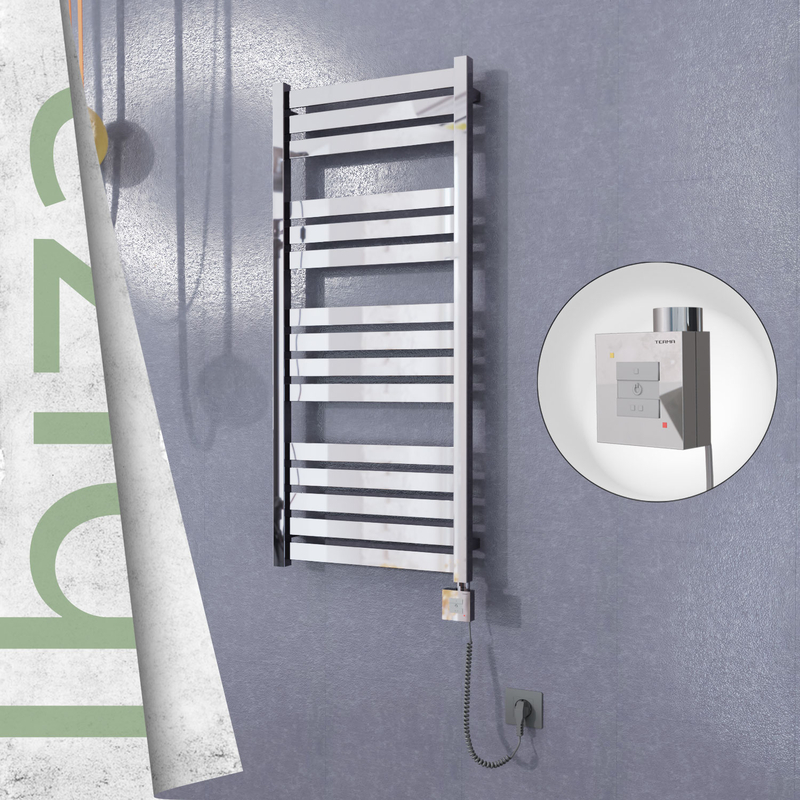 Ibiza Sèche Serviettes Electrique 500x1165 Finition de polissage Ktx1 300 Watt Câble en spirale 