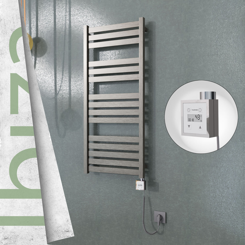 Ibiza Sèche Serviettes Electrique 500x1165 Finition peinture satiné Ktx3 300 Watt Câble en spirale 