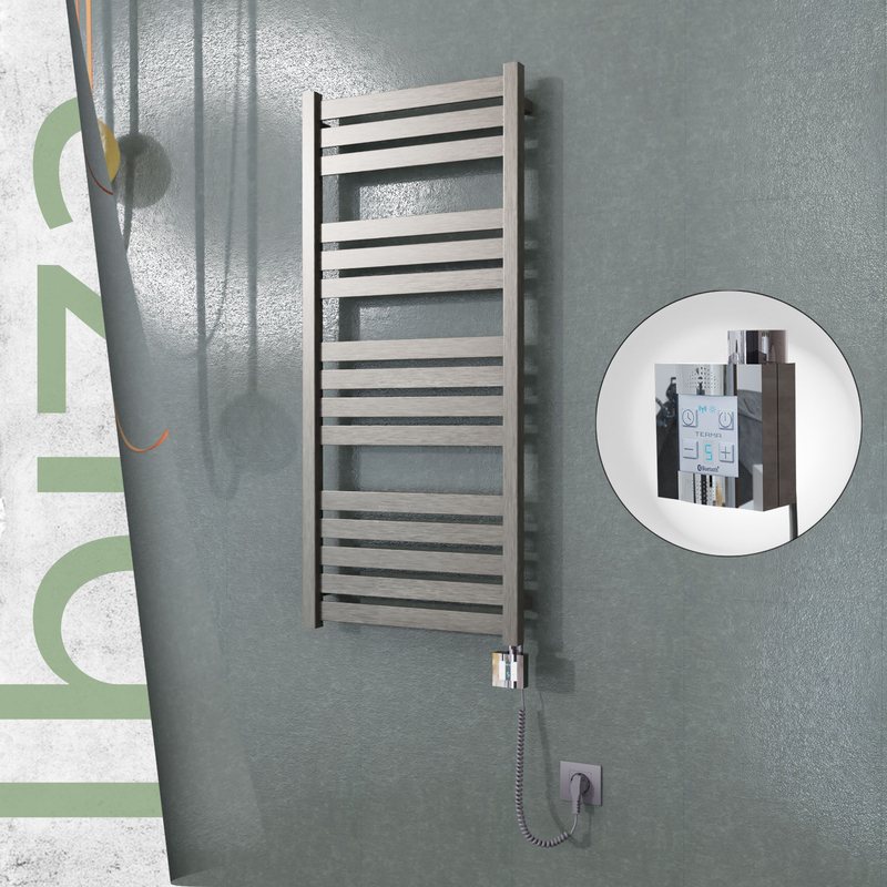 Ibiza Sèche Serviettes Electrique 500x1165 Finition peinture satiné Ktx4 300 Watt Câble en spirale 