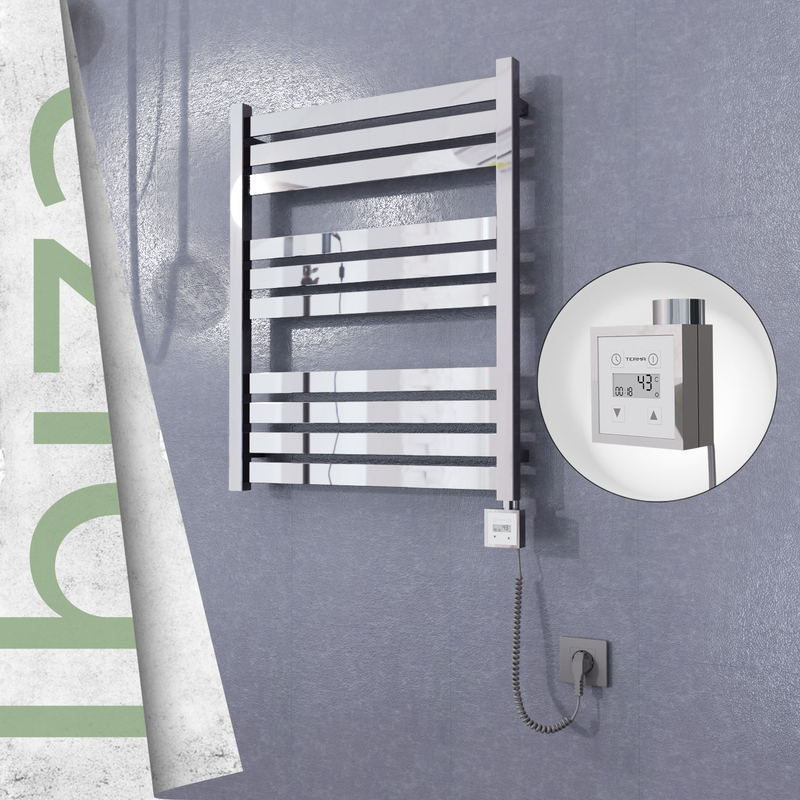Ibiza Electric Towel Warmer 600x780 Mirror Finish Ktx3 200 W (Spiral Cable)