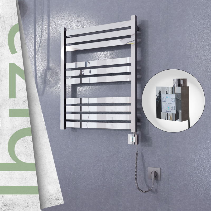 Ibiza Sèche Serviettes Electrique 600x780 Finition de polissage Ktx4 300 Watt Câble en spirale 