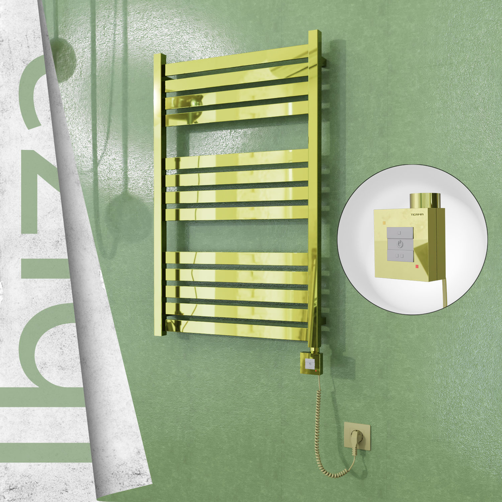 Ibiza Elektrikli Havlupan 600x960 Altın (KTX1 Termostat) 300W Spiral Kablolu - 1