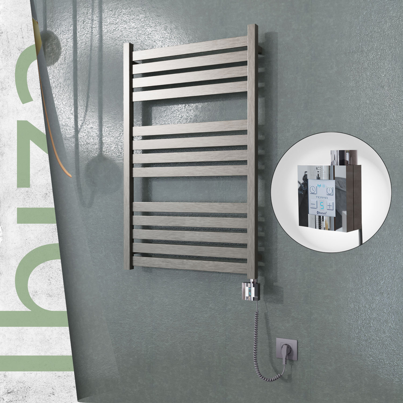 Ibiza Sèche Serviettes Electrique 600x960 Finition peinture satiné Ktx4 300 Watt Câble en spirale