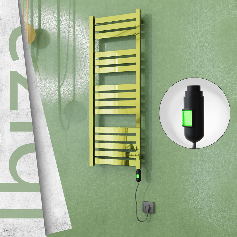 Ibiza Elektrikli Paslanmaz Çelik Havlupan 400x1165 Altın (On/Off Düğmeli) 300W - 1