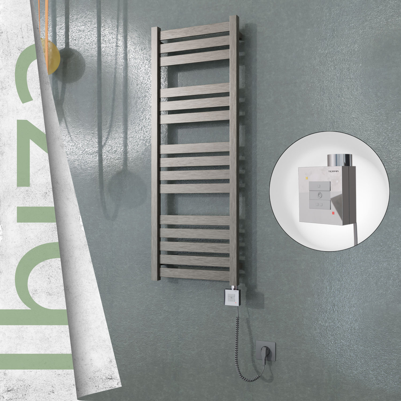 Ibiza Elektrikli Paslanmaz Çelik Havlupan 400x1165 Satine Altın (KTX1 Termostat) 300W Spiral Kablolu